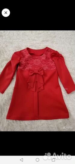 Платья тёплые пакетом для девочки 4-5 лет