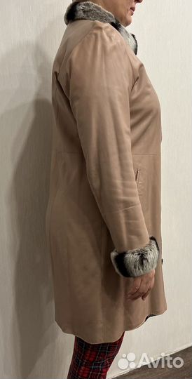 Двустороннее кожаное пальто