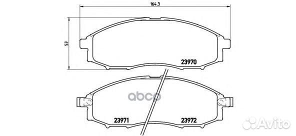 P 56 049 Колодки тормозные nissan pick-UP 98- п