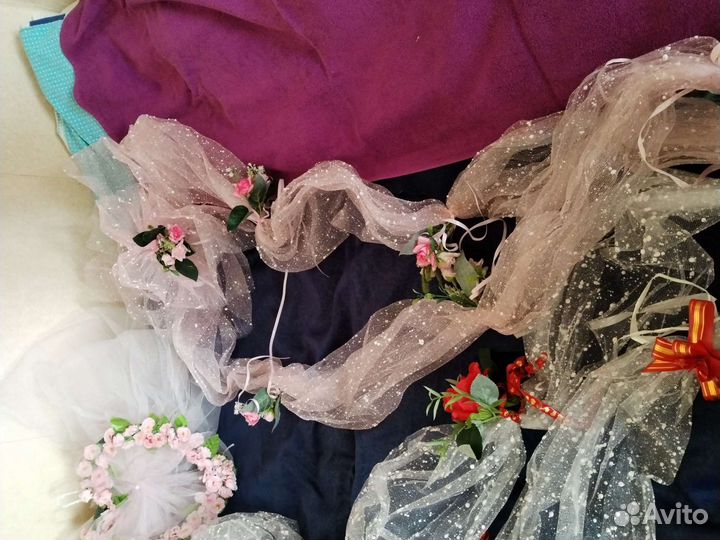 Свадебные ленты на три машины