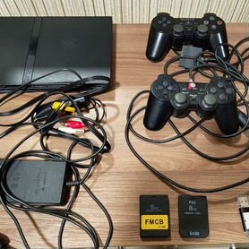 Sony PS2, более 20 игр, 2 контроллера