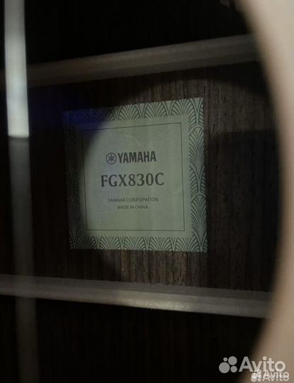 Yamaha fgx830c гитара электроакустическая массив