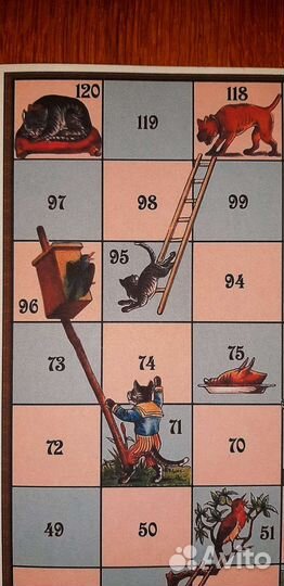 Новая настольная игра 1910 года Коты и лестницы