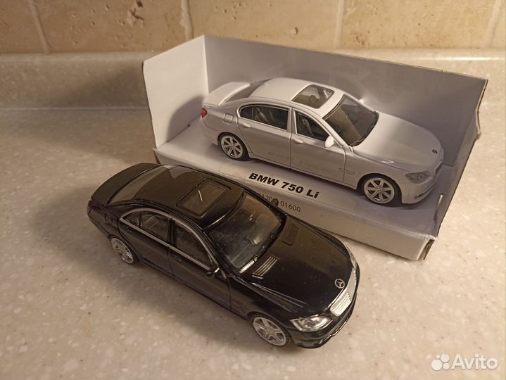 Mercedes s63 amg bmw 750li модель 1/43