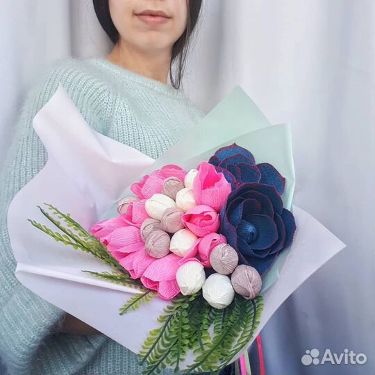 Сладкий букет из конфет/ подарок на 8 марта