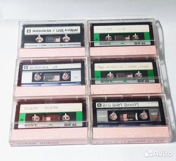 Аудиокассеты TDK, sony, maxell с записью 11 шт