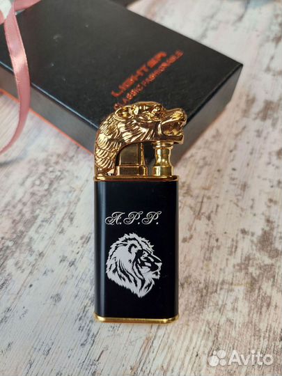 Подарок газовая зажигалка turbo с гравировкой