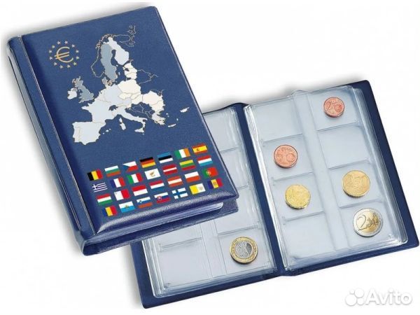 Карманный альбом для наборов евро, 96 монет
