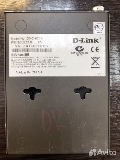 Медиаконвертер D- Link DMC - 920R