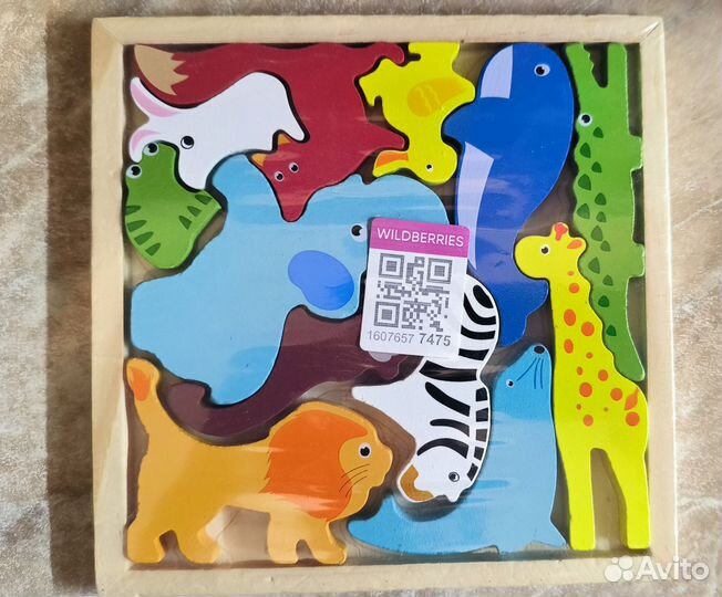 Деревянный пазл-балансир 