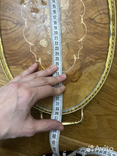 Поднос деревянный с бортиком