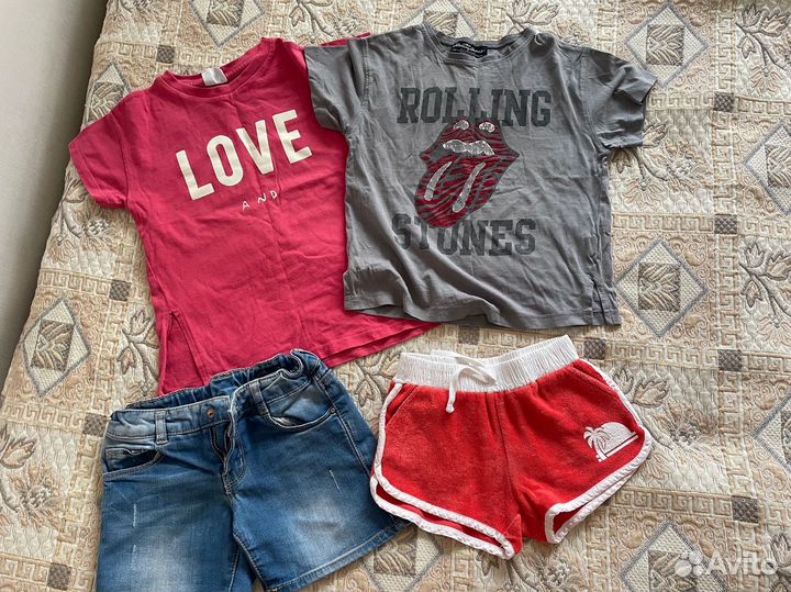 Футболки и шорты зара 110 116