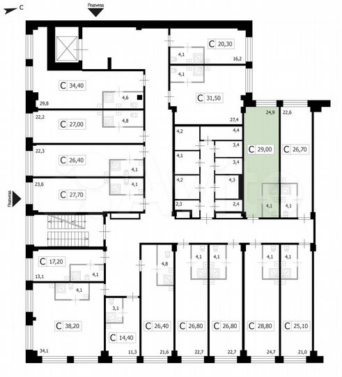 Апартаменты-студия, 29 м², 5/8 эт.