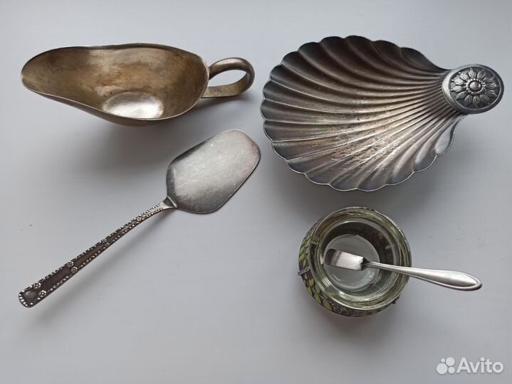 Посуда, предметы из мельхиора. СССР. Винтаж