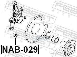 Сайлентблок цапфы нижний зад прав/лев NAB02