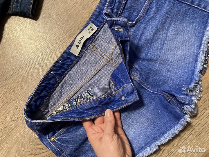 Джинсовые вещи. Куртка. Шорты Zara и Hotpant 44/46