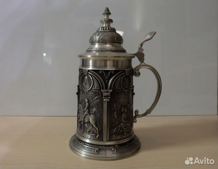 Кружка пивная оловянная коллекционная. Германия