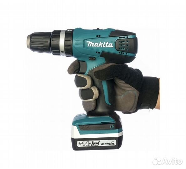 Аккумуляторная дрель шуруповерт makita HP347DWE