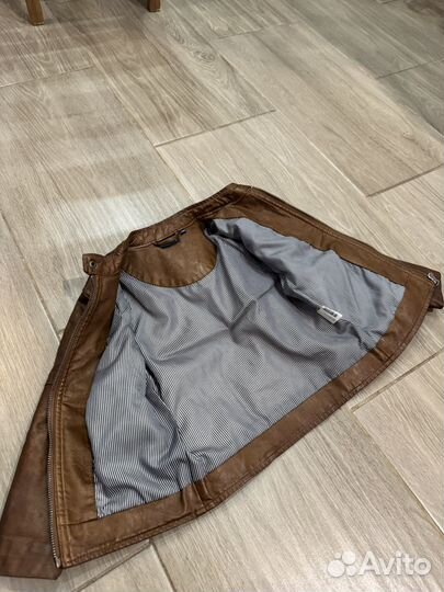 Кожаная куртка детская 104