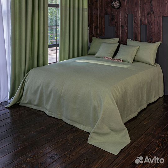 Покрывало Орфей лайм новое плед на кровать