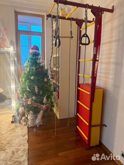 Детская шведская стенка с матом