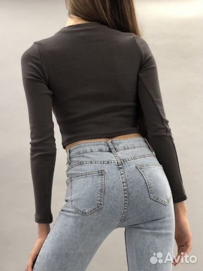 Джемпер укороченный, кроп топ