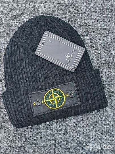 Шапка зимняя stone island новая