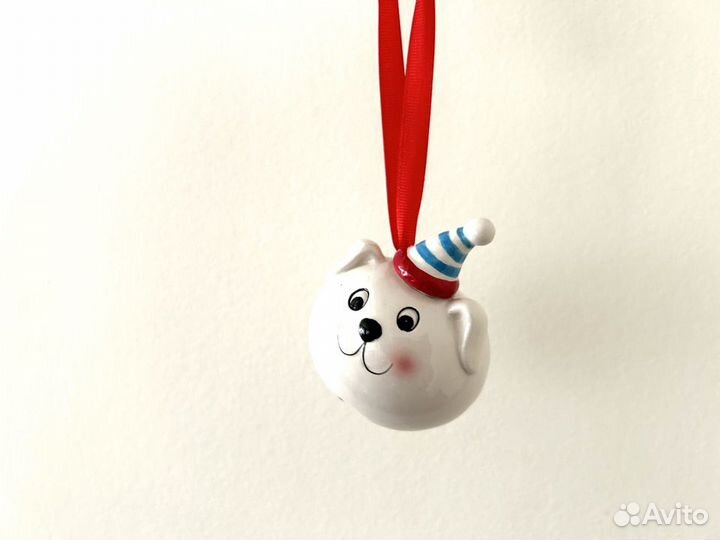 Декоративная фигурка собачка-колокольчик