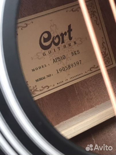 Акустическая гитара cort AF510 BKS