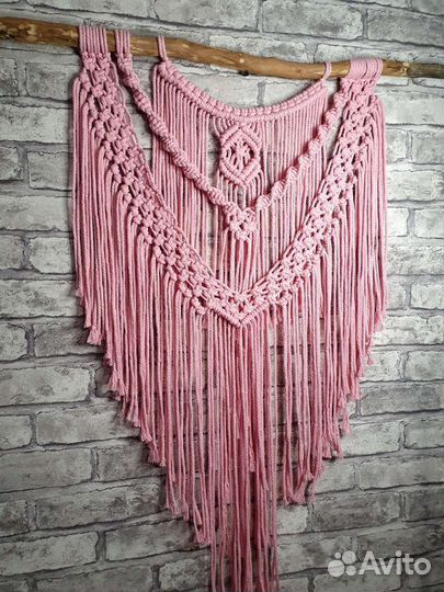 Настенное панно Макраме Интерьер Бохо Сканди