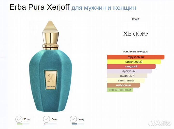 Распив Легенда Фруктовый Xerjoff Erba Pura