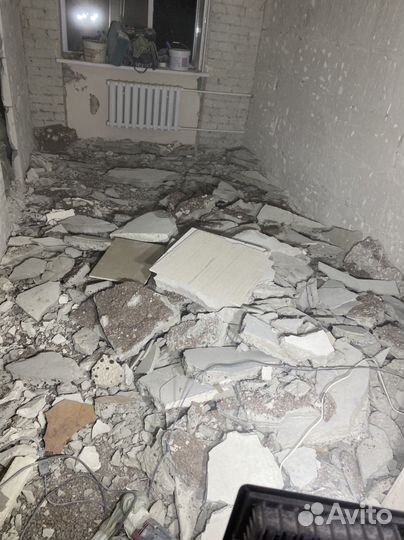 Демонтаж квартиры, Стяжки, Штукатурки, Домов