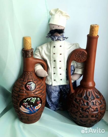 Бутылка глиняная Кувшин Фляга для вина и настоек