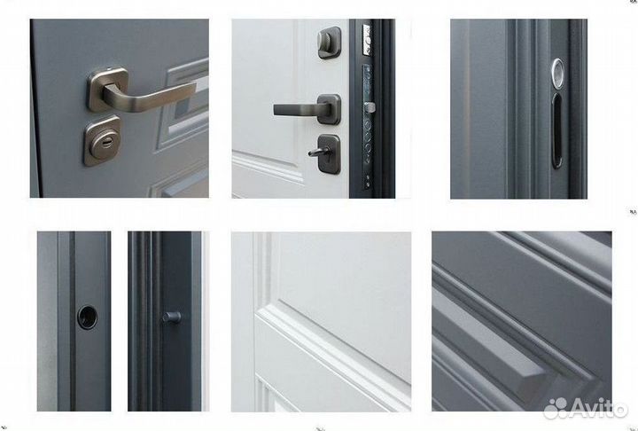 Дверь входная серая металлическая Барселона