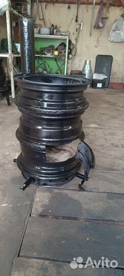 Печь под казан с трубой