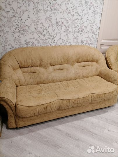 Диван раскладной бу и 2 кресла