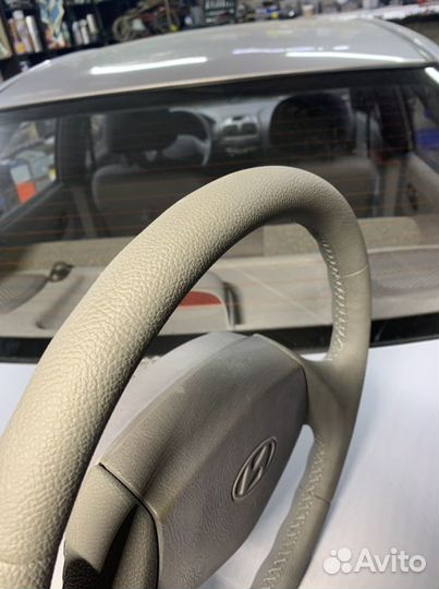Кожаный руль хендай акцент