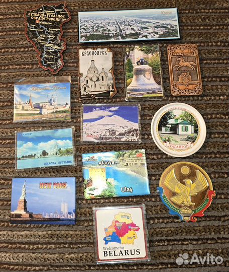Сувенирные магниты из разных городов