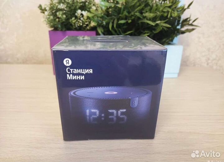 Яндекс станция мини с часами (новая)