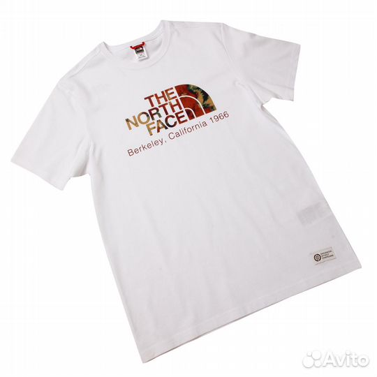 Мужская белая футболка с логотипом Тhe North Fасе