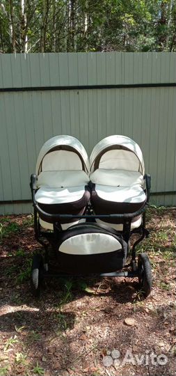 Коляска для двойни/погодок 2в1+коврик