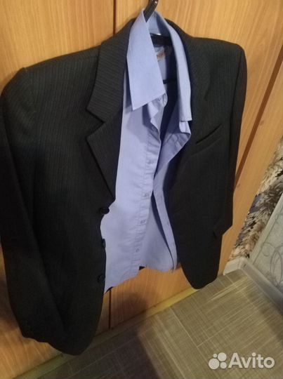 Новый пиджак р 152 см Пеплос и рубашка