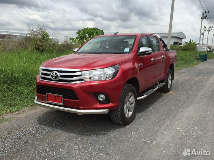 Защита переднего бампера Тойота hilux