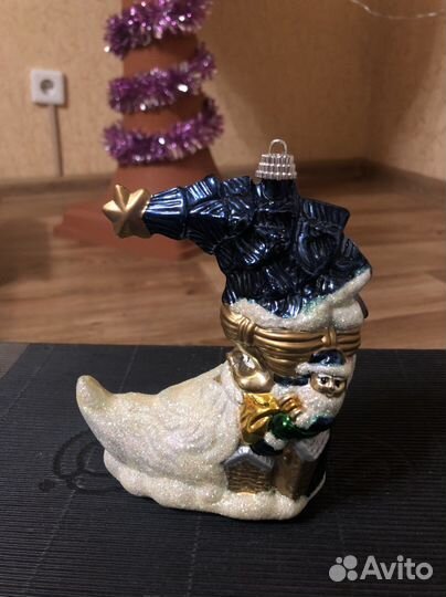 Новогодняя игрушка Месяц Дед Мороз