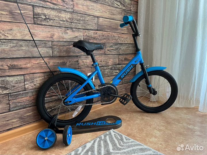 Детский велосипед 16 JR rush hour синий