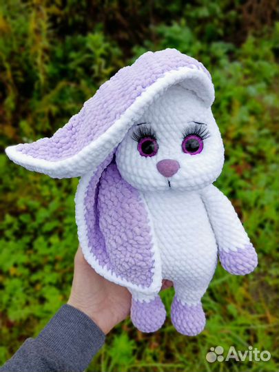 Именная игрушка зайка 30см с метрикой