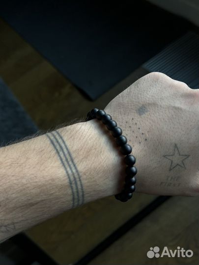 Мужской браслет черный
