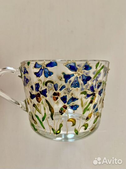 Кружка с витражной росписью