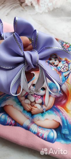 Лонгслив (кофта) для девочки с бантиками