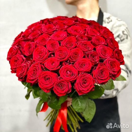 Цветы Букеты 101 Розы красные Доставка бесплатно